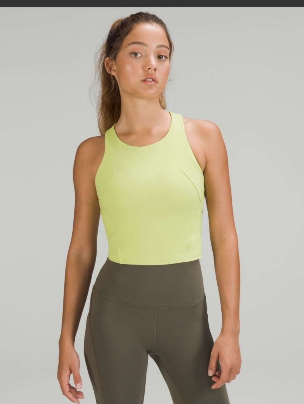 Lululemon Invigorate Training Sports Bra In Wasabi